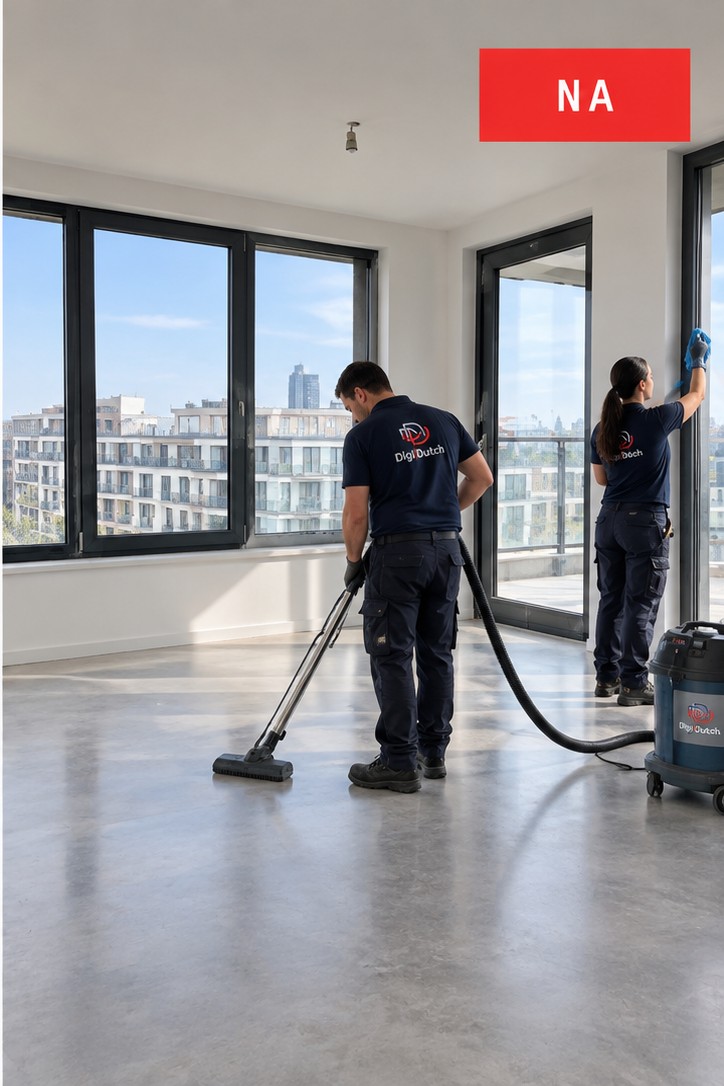 Hetzelfde appartement ná de opleveringsschoonmaak door Digidutch: schoon en opleverklaar