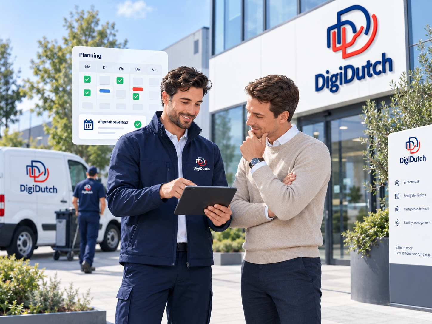 Planning doorspreken op een projectlocatie